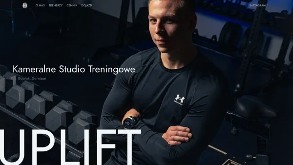 Projekt strony internetowej dla studia treningu personalnego Uplift